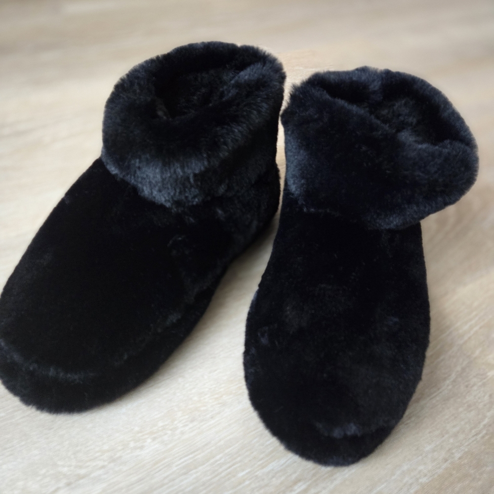 Just Fab Black Slipper Booties Size 6